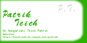 patrik teich business card